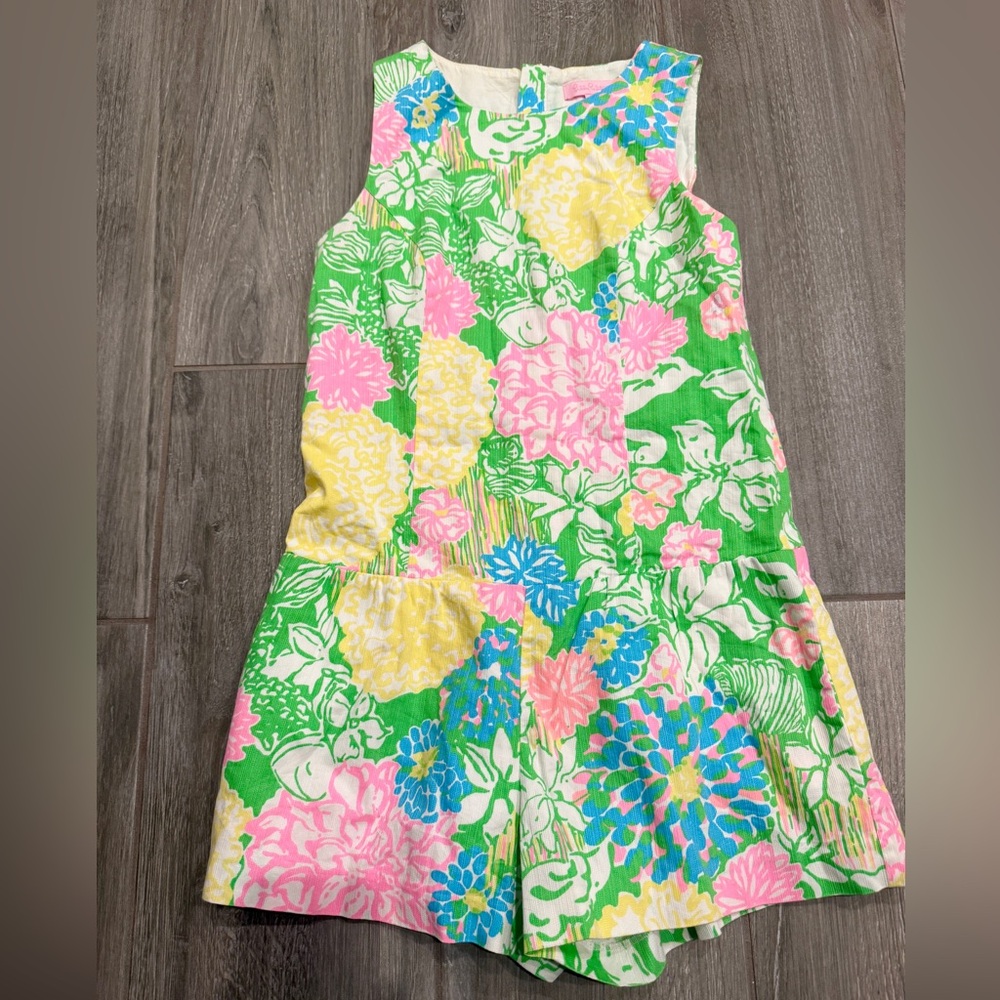 Lilly Pulitzer Gretchen Romper in Hibiscus Stroll